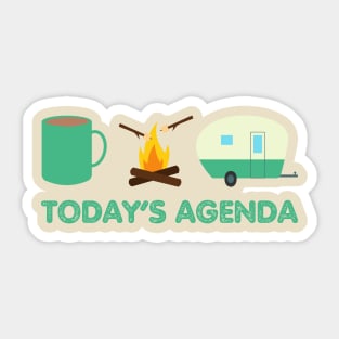 Lispe Camping Today's Agenda Sticker